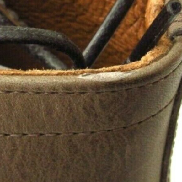 FRYE Seth Cap Toe Lace-Up Leather Boots Stone - Picture 6 of 6